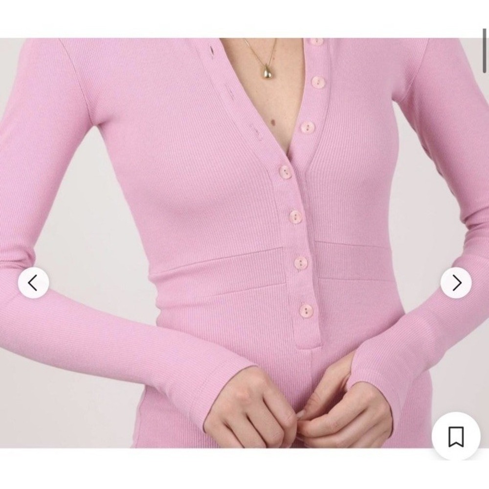 Peachy Den June Jumpsuit Womens Size Small Pink Candy Pantsuit Organic Cotton